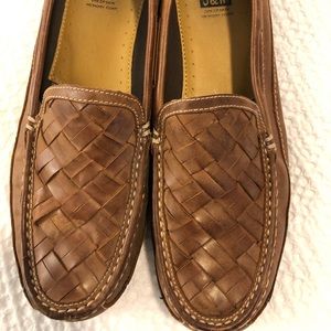 Johnston & Murphy loafers with woven leather